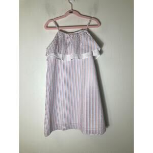 Girls Bella Bliss Red White & Blue Seersucker Sundress Sz 8